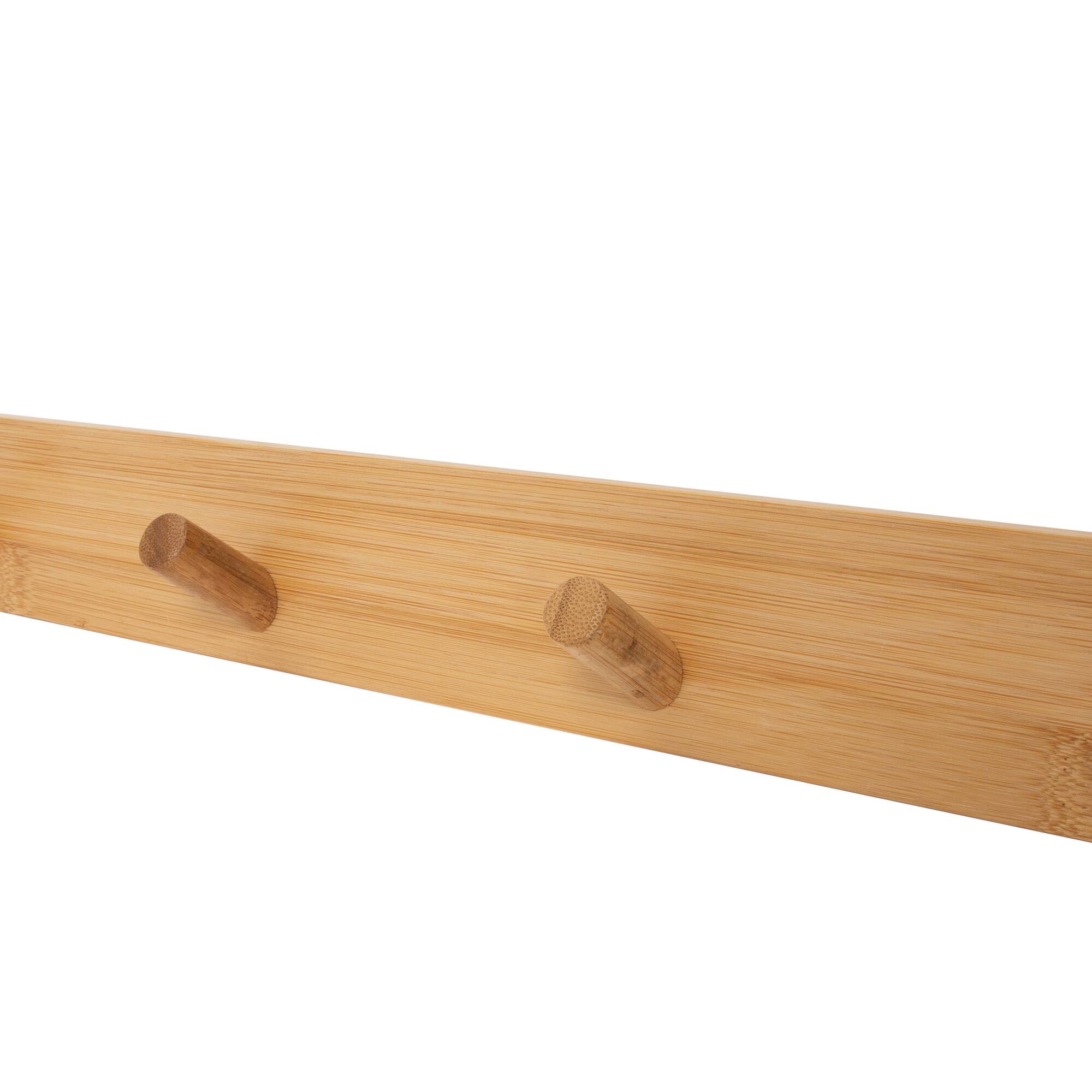 Simplify White Over the Door Bamboo 4 Hook